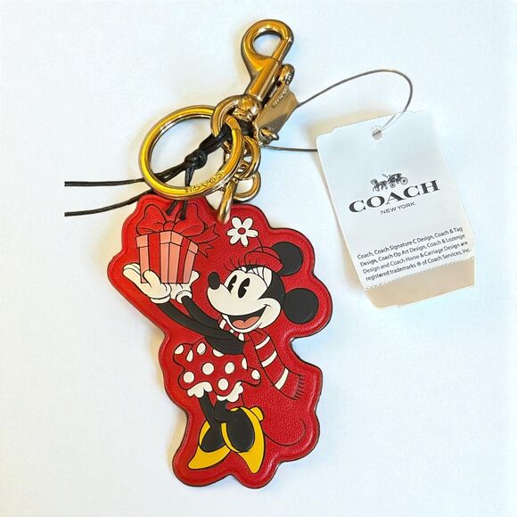 Coach DISNEY x COACH Minnie Mouse Bag Charm w/ Tag - 3" CN008 - Picture 1 of 2